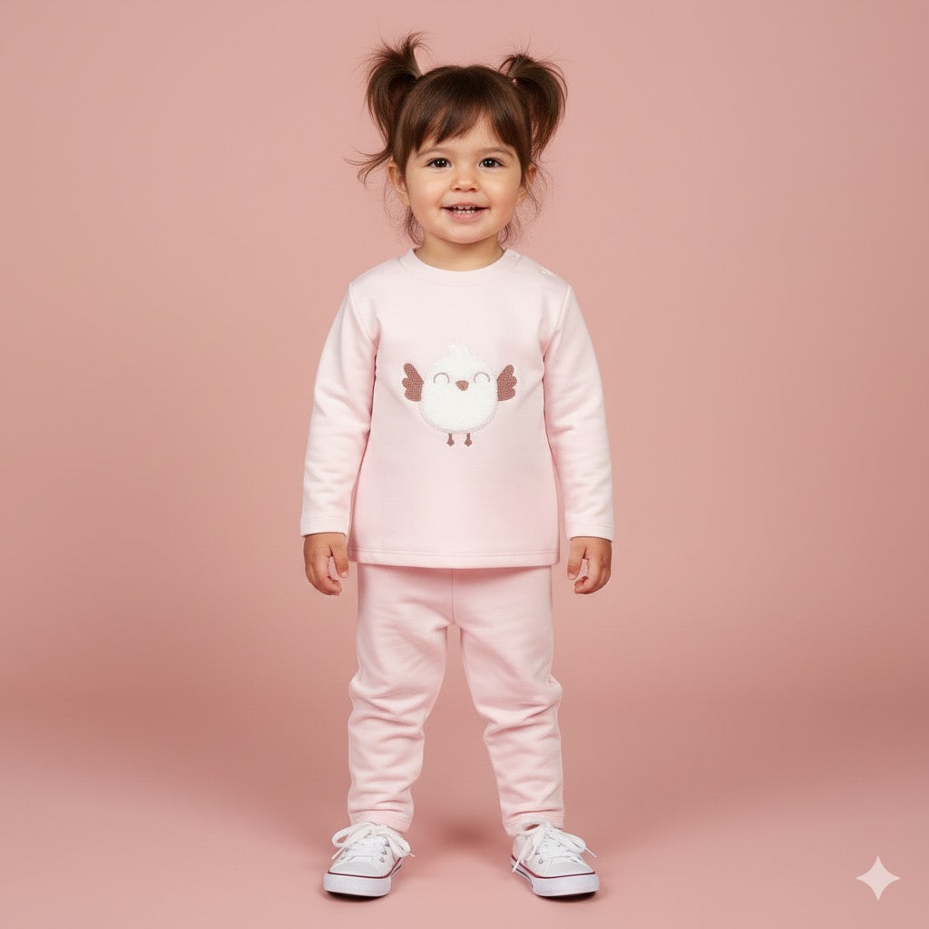 Chanda en rosa pollito blanco bebé - Pequeños Piratas