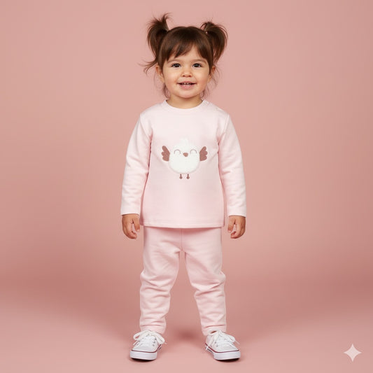 Chanda en rosa pollito blanco bebé - Pequeños Piratas