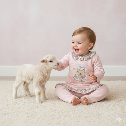 Chanda en rosa de bebé ovejita - Pequeños Piratas