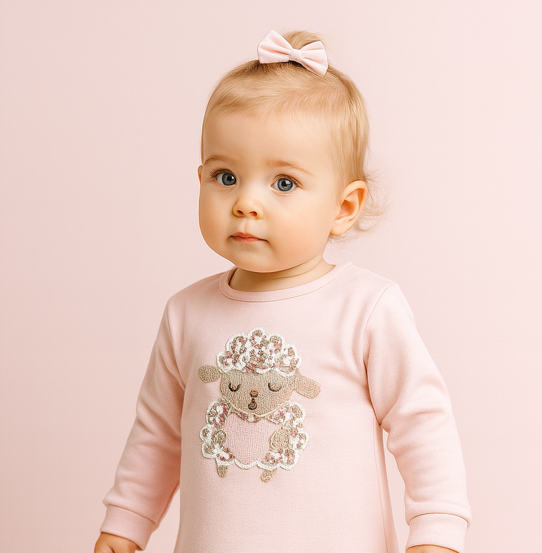 Chanda en rosa de bebé ovejita - Pequeños Piratas