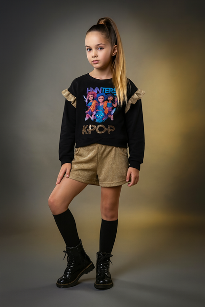 Conjunto con short oro K- Pop - Pronta Moda