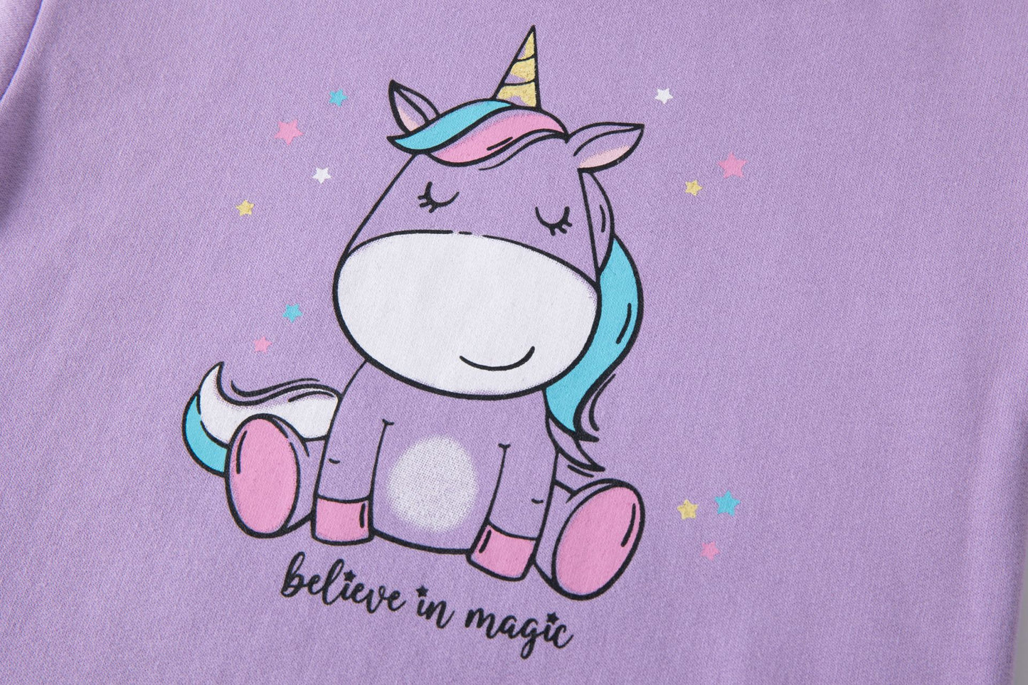 Sudadera bebé unicornio en lila - Newness invierno