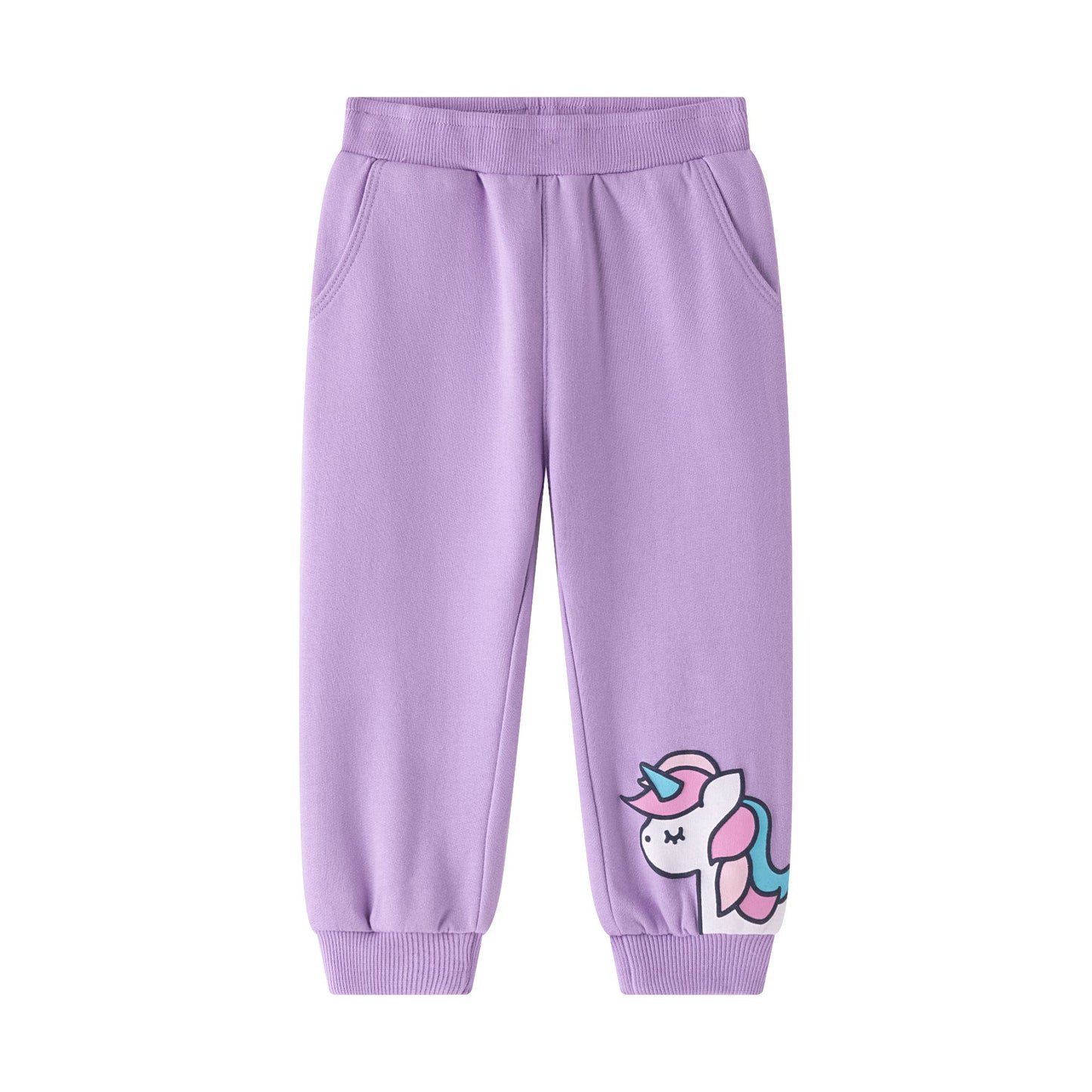 Pantalón chandal bebé unicornio en morado - Newness invierno