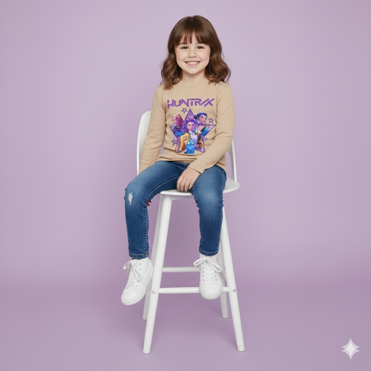 Camiseta en tostado k-Pop - Pronta moda