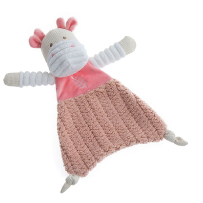 Doudou jirafa para bebe en color rosa - Gamberritos