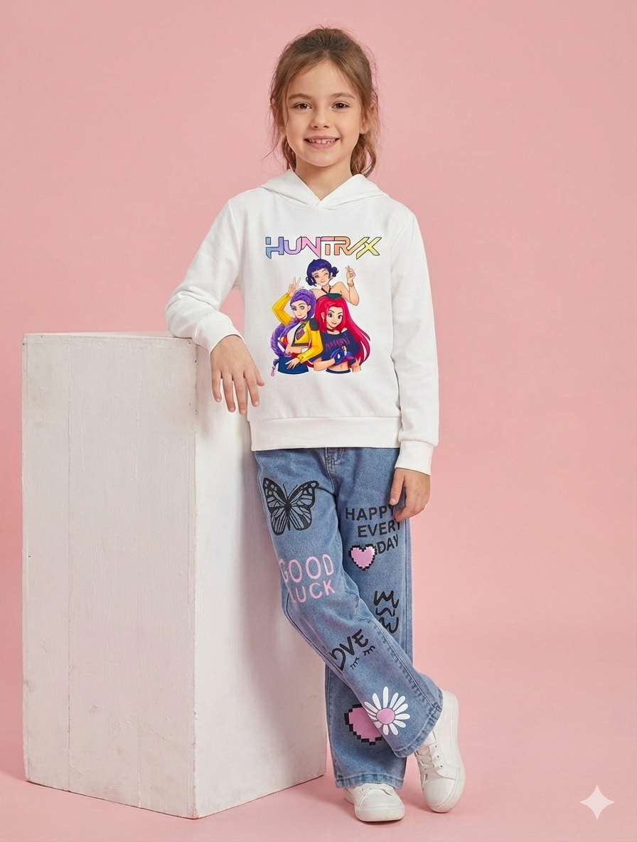 Sudadera blanca con capucha 💕primavera k-Pop - Pronta moda