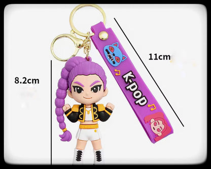 Llaveros Rumi, zoey, Mira de las guerreras K-Pop