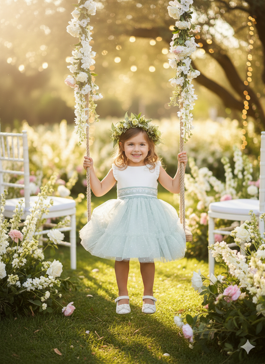 Vestido Ceremonia Hortensia de niña - Basmarti 2026