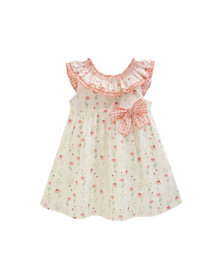 Vestido estampado floral de niña -  Newness