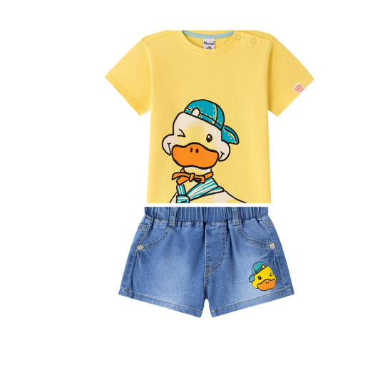 Conjunto niño bebé con pato de Primavera - Verano