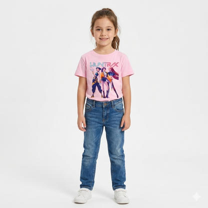 Camiseta manga corta en rosa k-Pop - Pronta moda