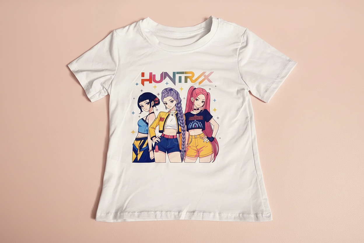 Camiseta manga corta en blanco k-Pop - Pronta moda