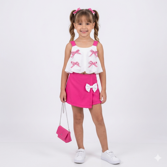 Conjunto niña lazos - Pronta Moda