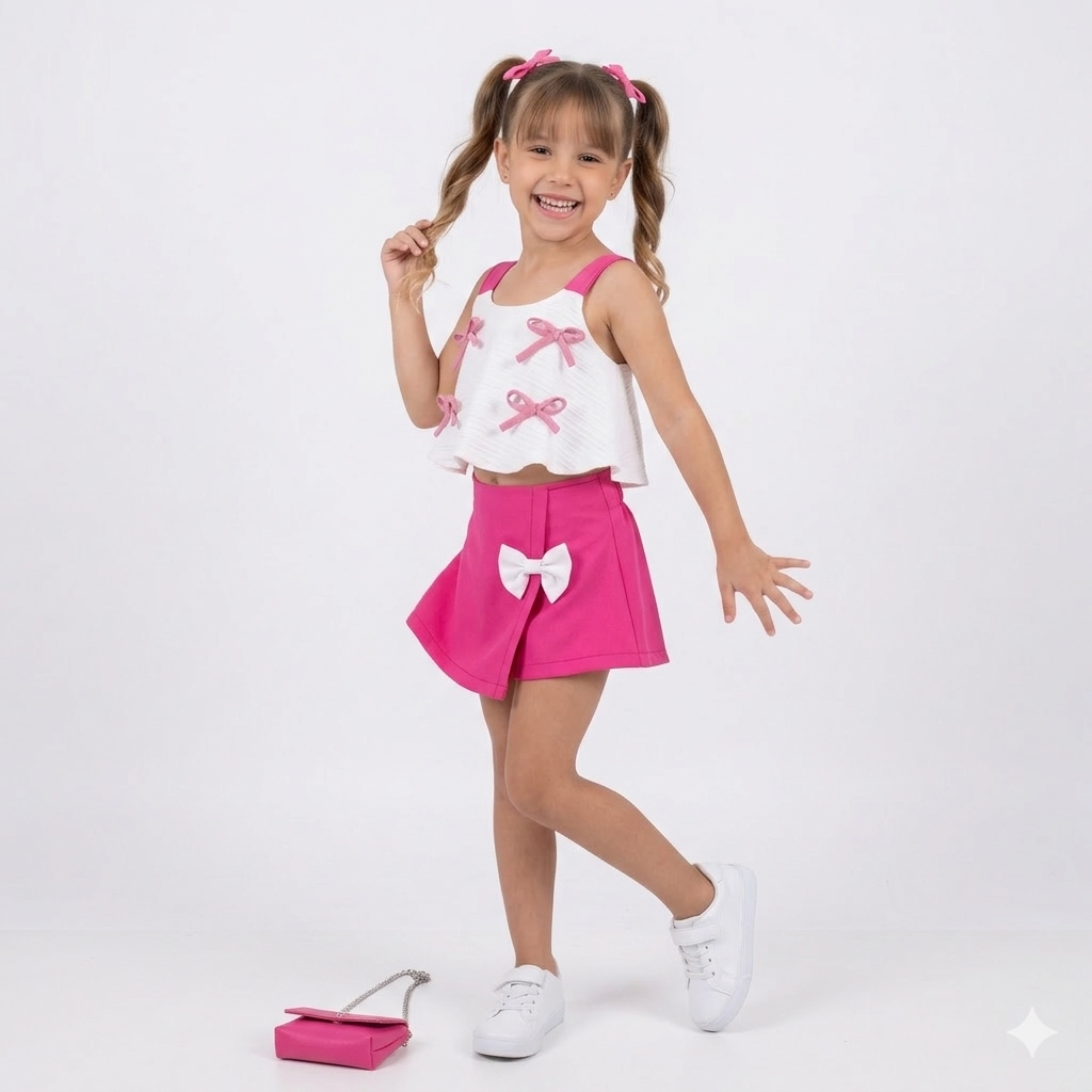 Conjunto niña lazos - Pronta Moda