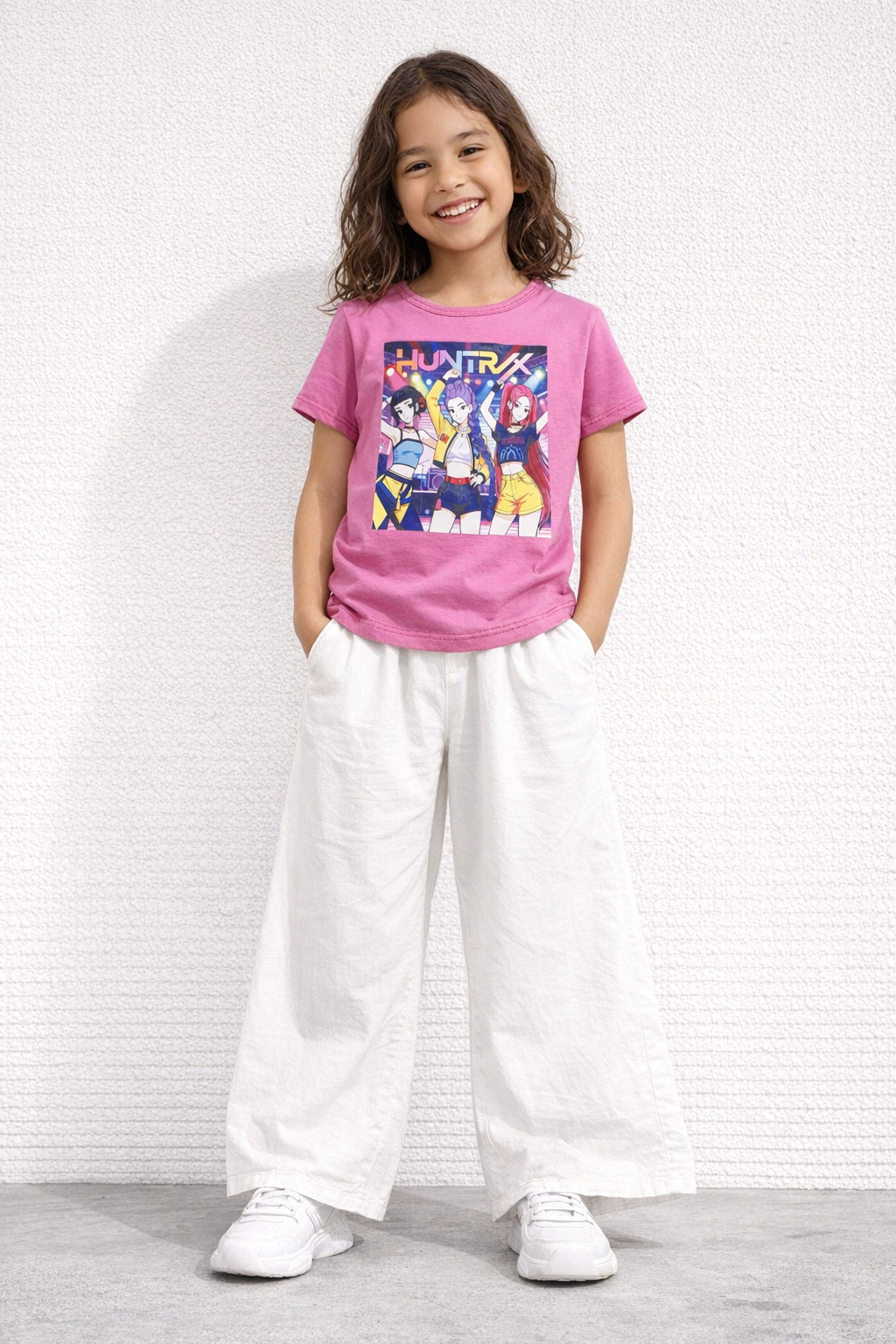 Camiseta manga corta en fucsia Huntrix - Pronta moda