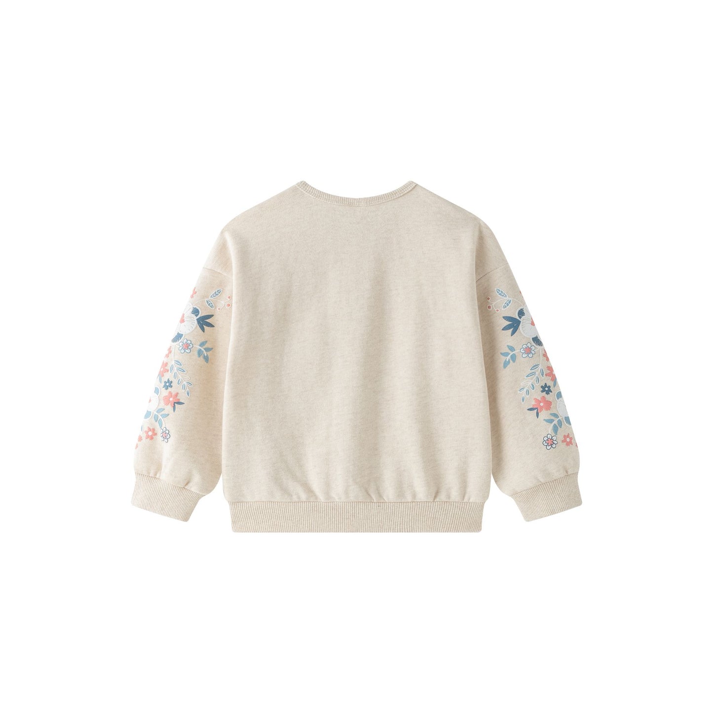 Sudadera niña con flores en manga - Newness invierno
