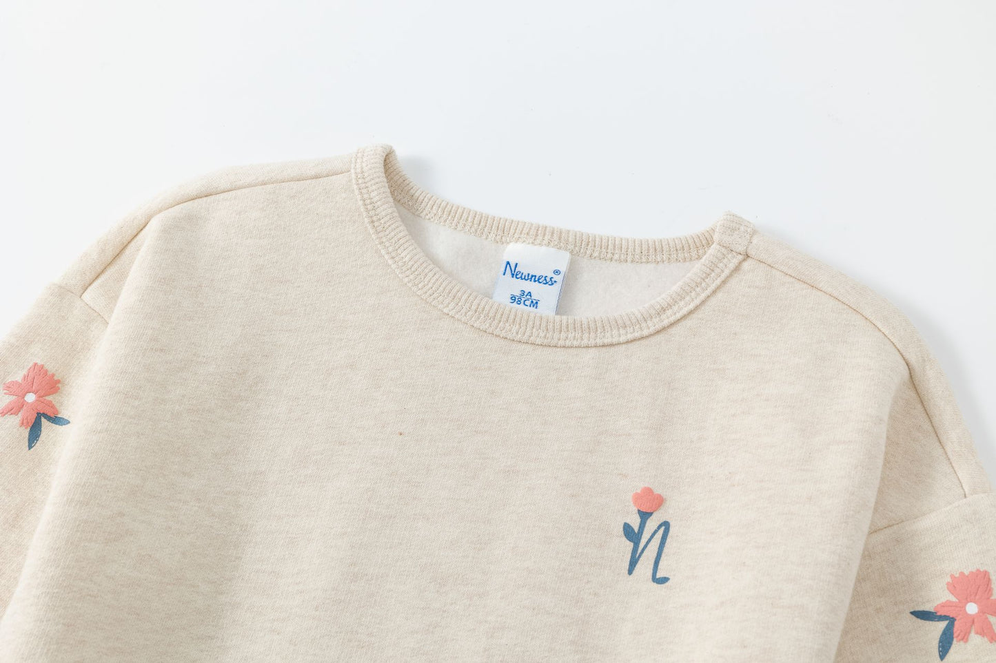 Sudadera niña con flores en manga - Newness invierno