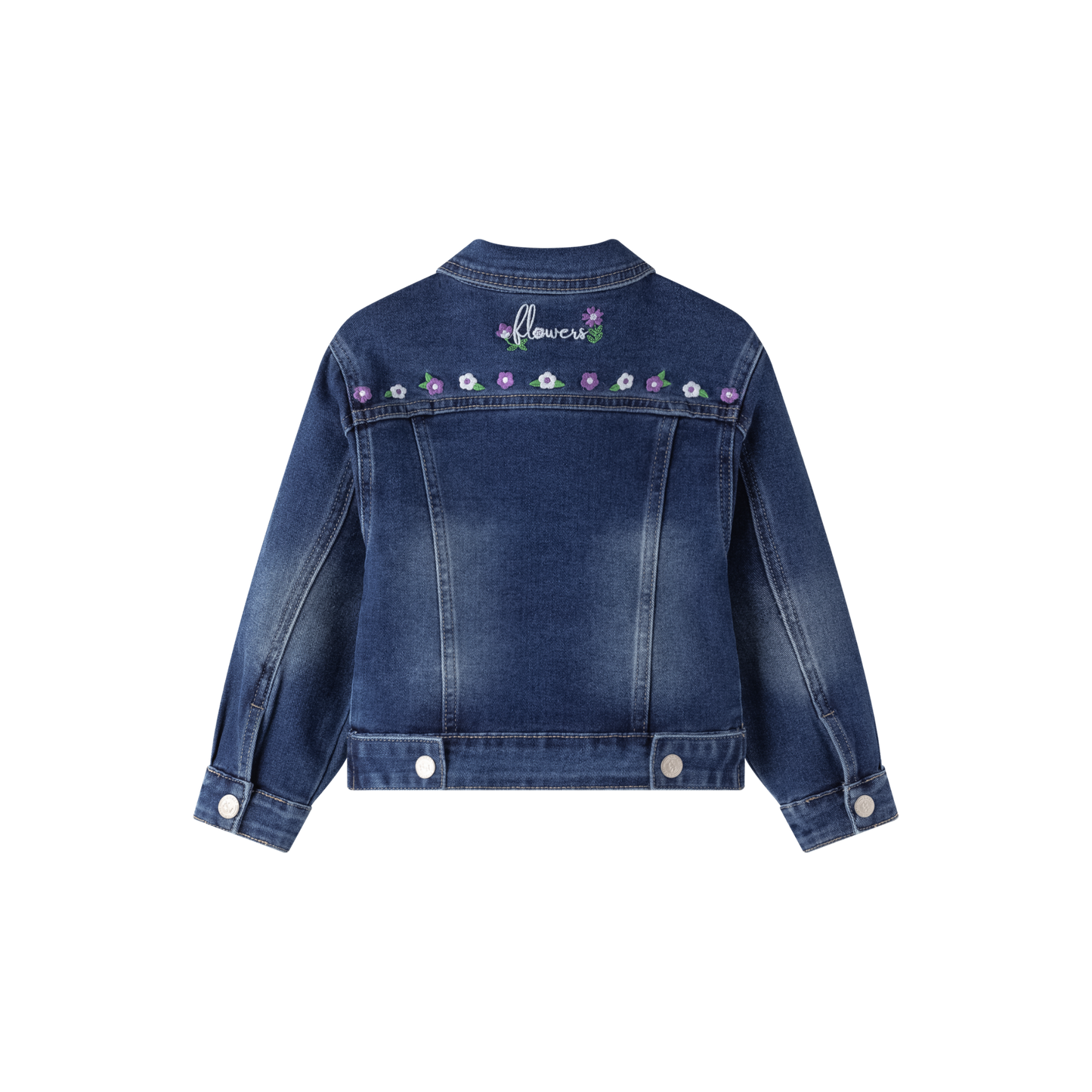 Cazadora vaquera con flores por delante y detrás - Newness
