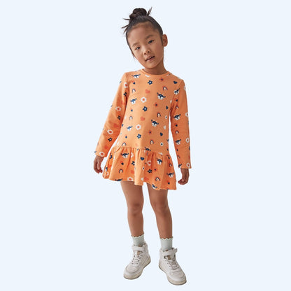 Vestido algodón naranja ciervos - Street Monkey