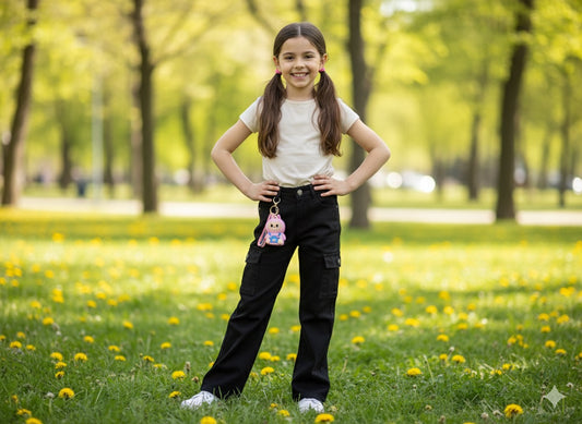 Pantalón vaquero negro con bolsillos - pronta moda
