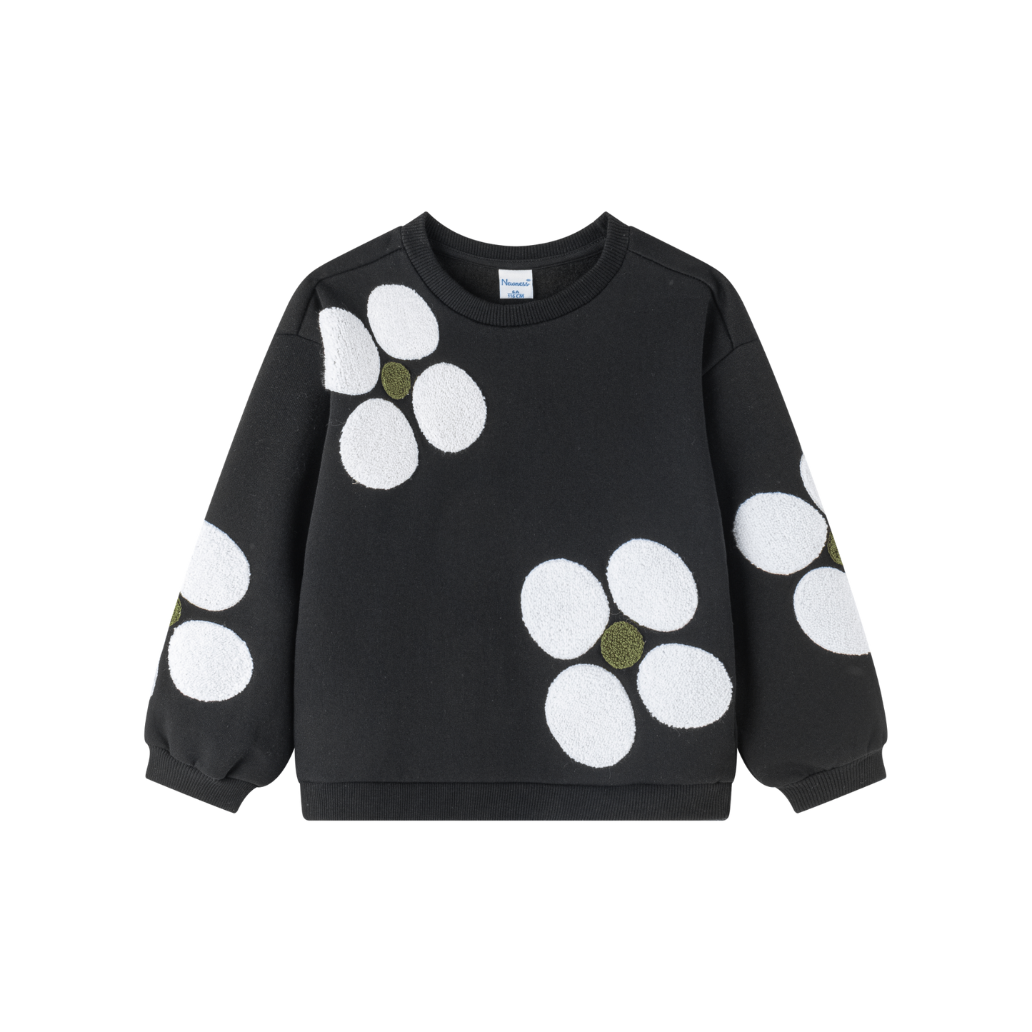 Sudadera niña con flores blancas y bordado chenile
- Newness