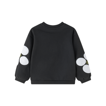 Sudadera niña con flores blancas y bordado chenile
- Newness