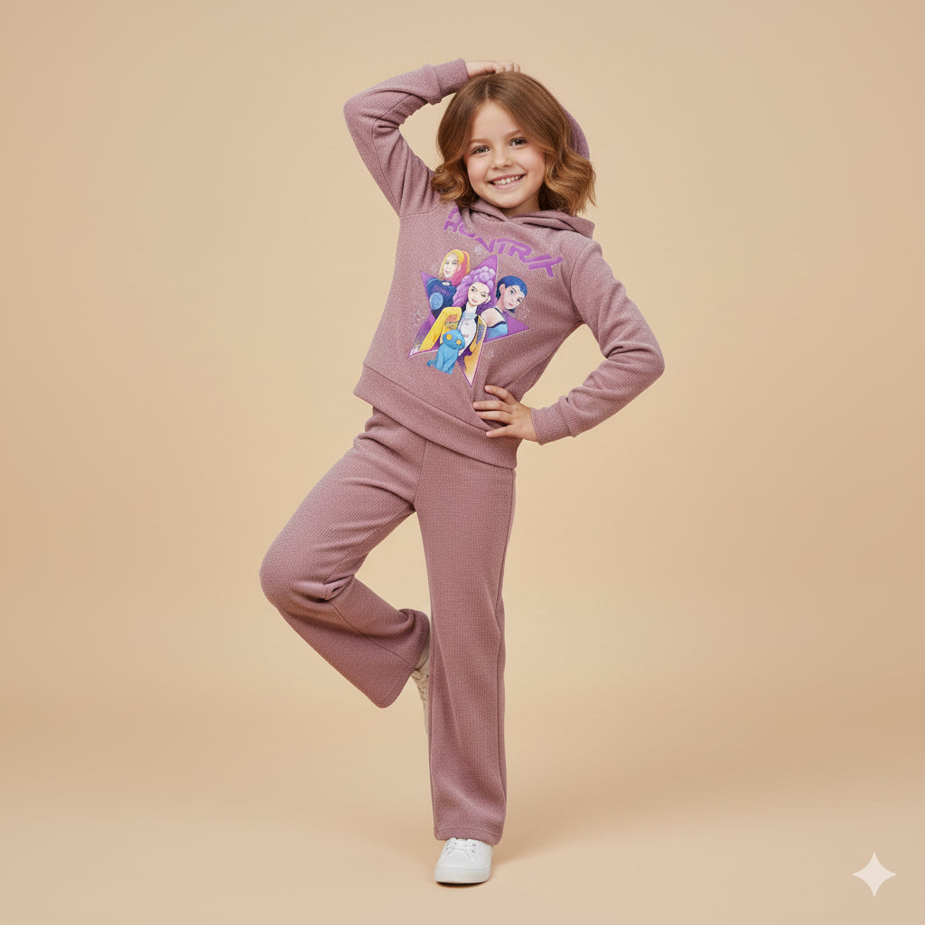 Chandal de niña micropana K- Pop rosa viejo  - Pronta Moda