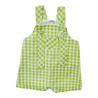 Peto cuadros vichy en pistacho - Pequeños Piratas