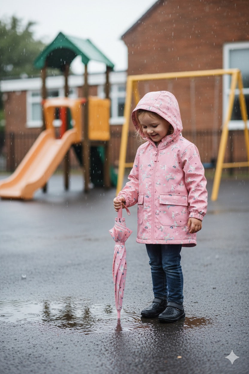 Chubasquero rosa de niña - Isabel Mora