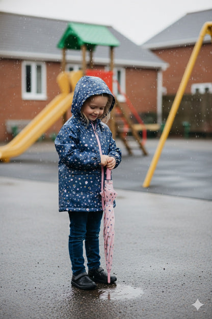 Chubasquero azul de niña - Isabel Mora