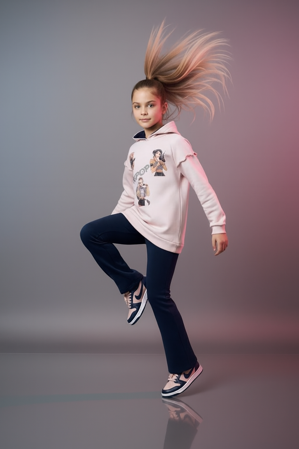 Conjunto rosa  K- Pop - Pronta Moda