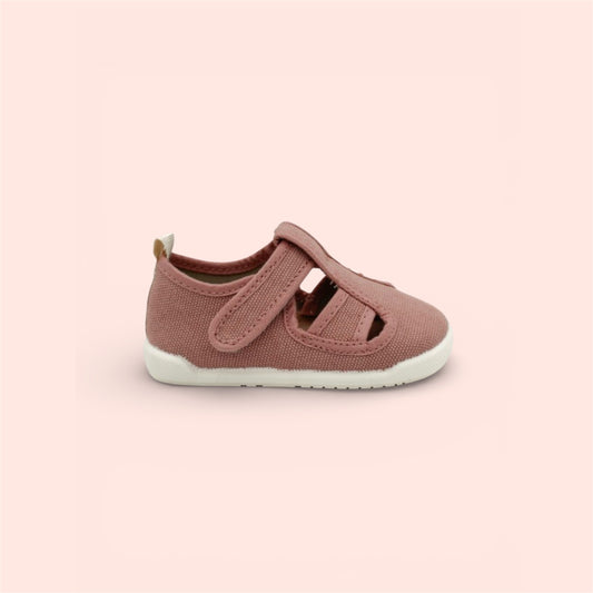 Zapatillas lonas respetuosas Rosa - Tokolate