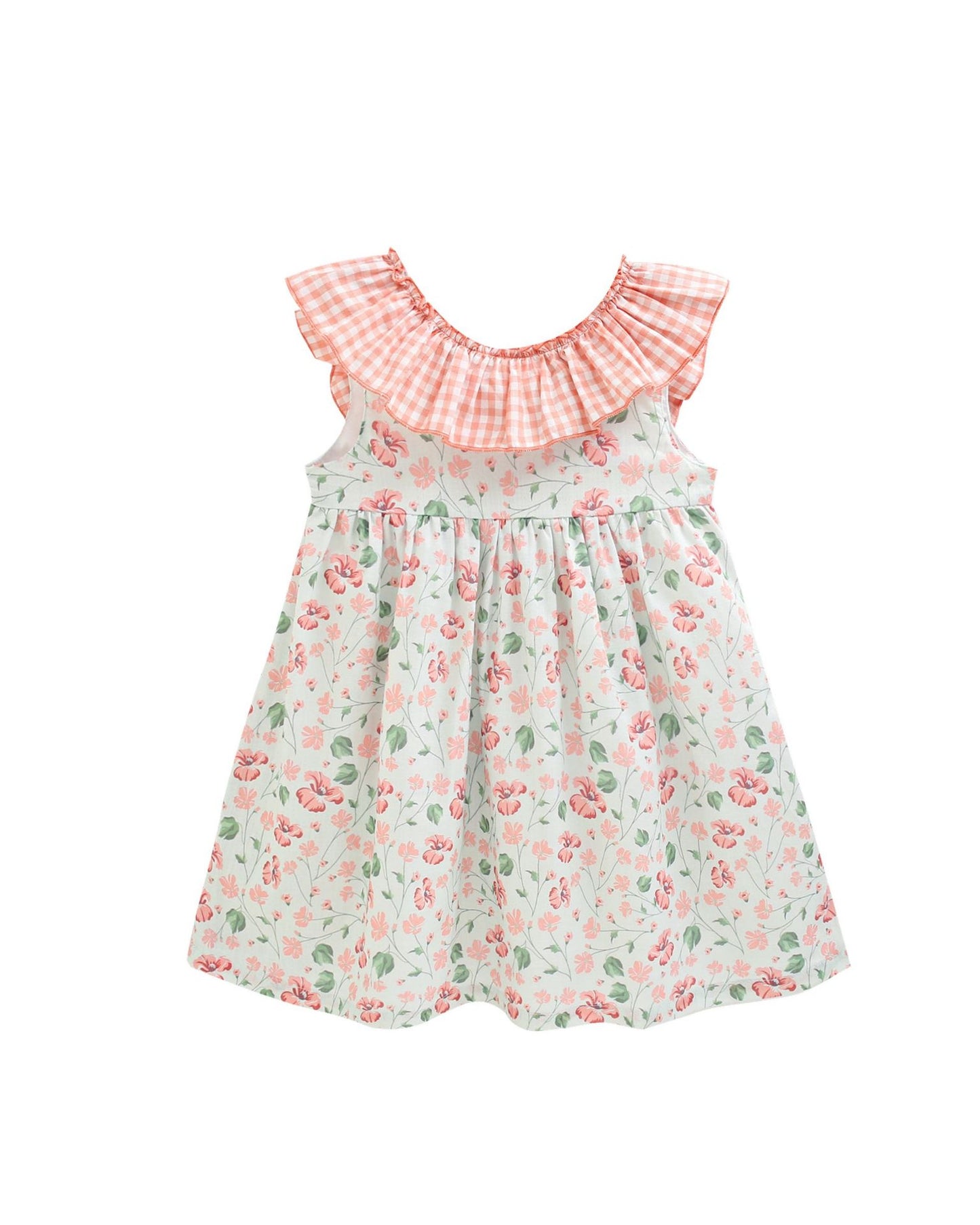 Vestido niña florar anaranjado - Newness