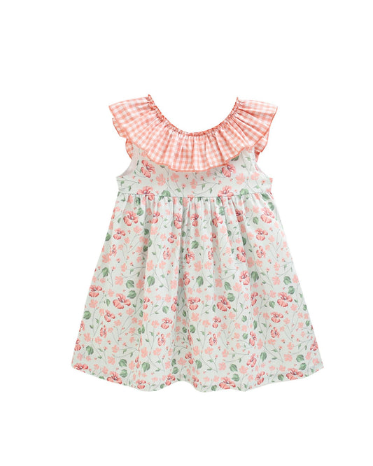 Vestido niña florar anaranjado - Newness