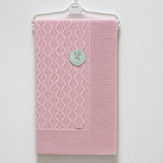 Toquilla de Punto en rosa maquillaje 100x90 cm