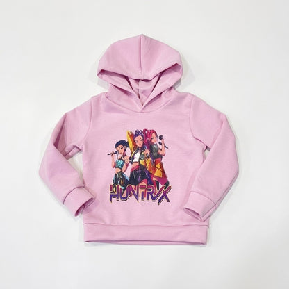Sudadera con capucha en rosa k-Pop - pronta moda