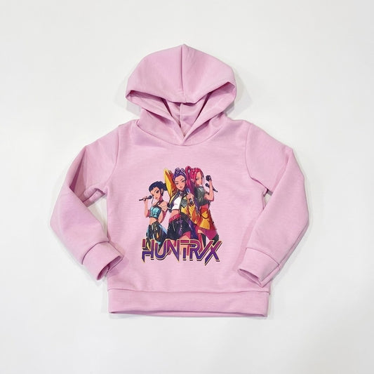 Sudadera con capucha en rosa k-Pop - pronta moda