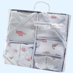 Juego infantil Dino 5 piezas gris - Gamberritos