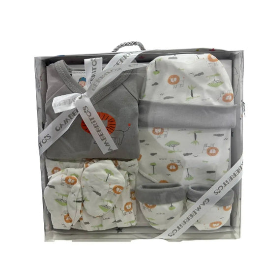 Juego infantil León 5 piezas gris - Gamberritos