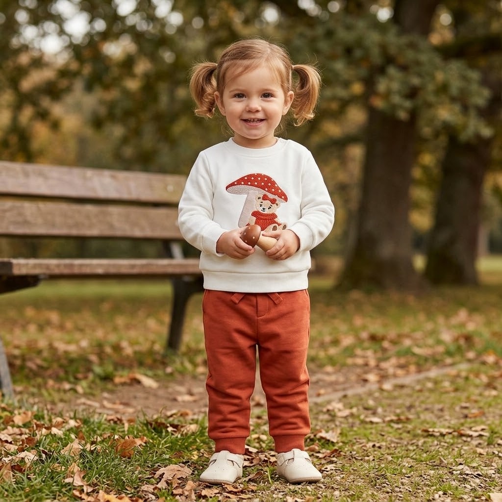 🍄 Chándal bebé niña Osita en seta 🍄