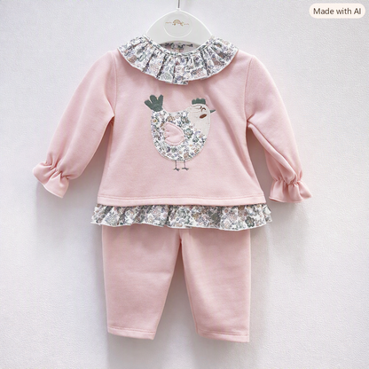 Conjunto bebé niña gallina  - Pequeños Piratas