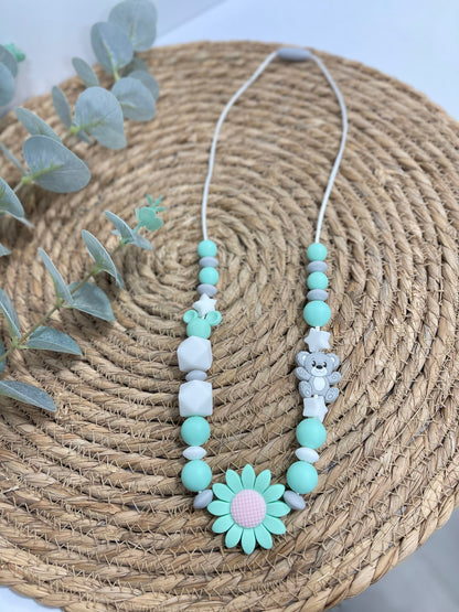 Collar de lactancia flor verde