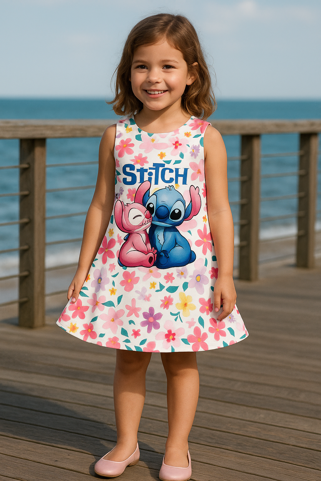 Vestido Stitch con flores - Pronta Moda
