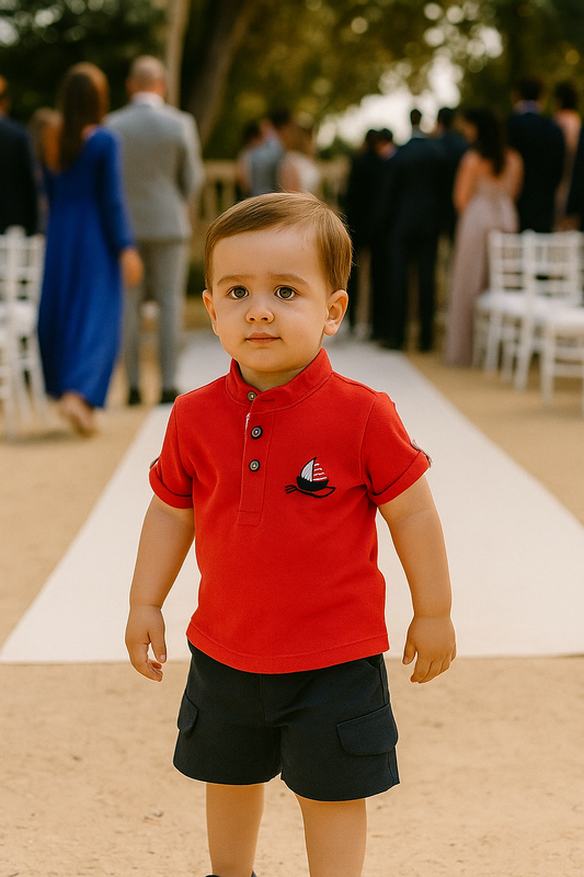 Conjunto bebé niño con camisa rayas - Coco Acqua 2025