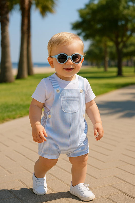 Peto bebé niño de rayas azules - Coco Acqua 2025