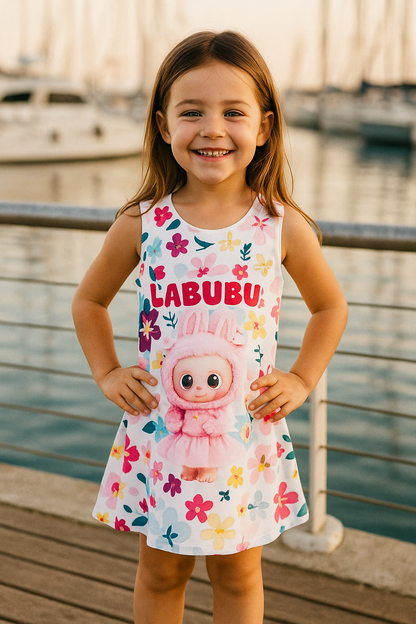 Vestido Labubu con flores - Pronta Moda