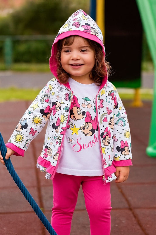 Conjunto niña de tres piezas de Minnie