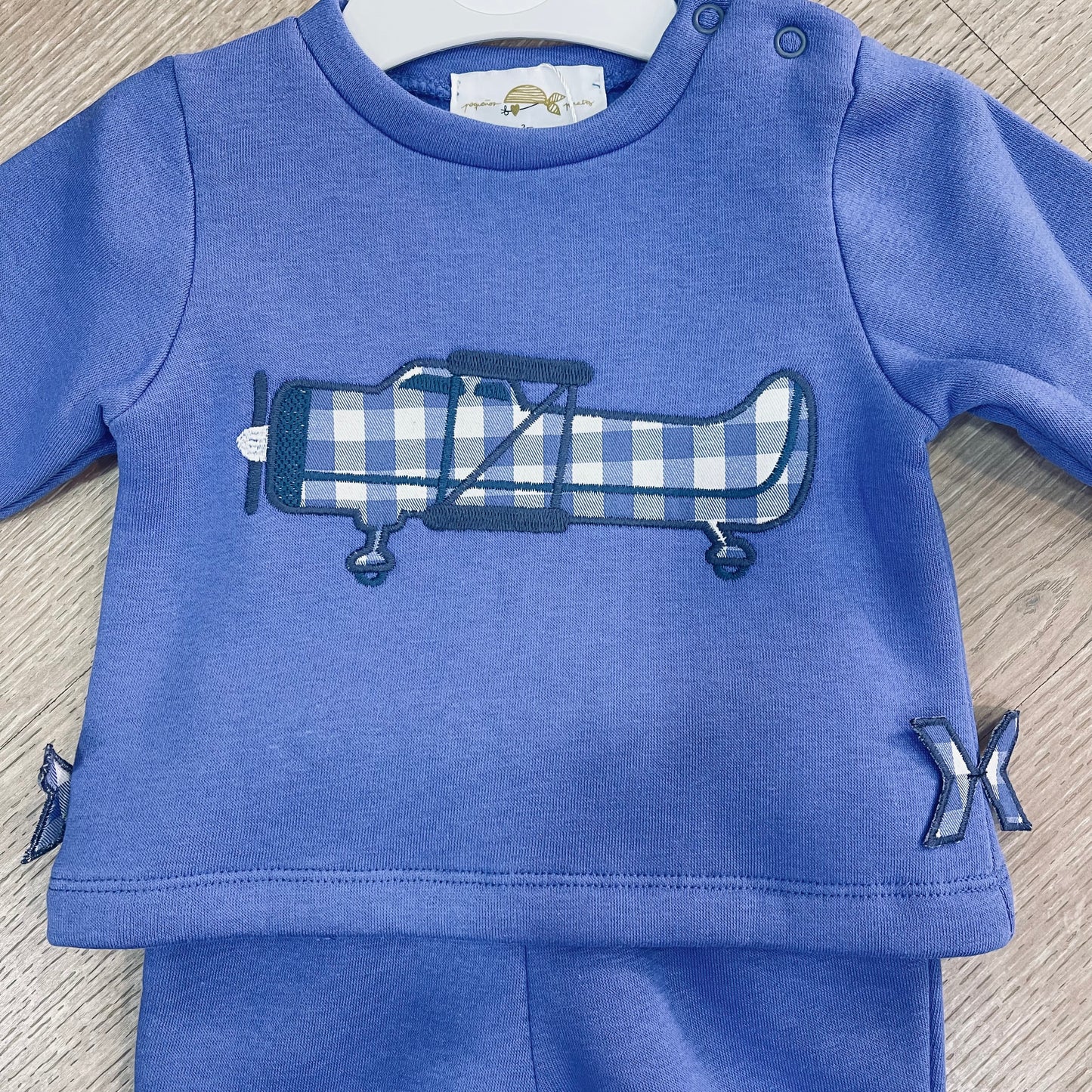 Chandal bebé niño de felpa avión - Pequeños Piratas