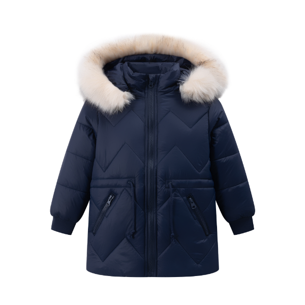 Abrigo tipo plumas - Frontal - Moda Infantil Chicle