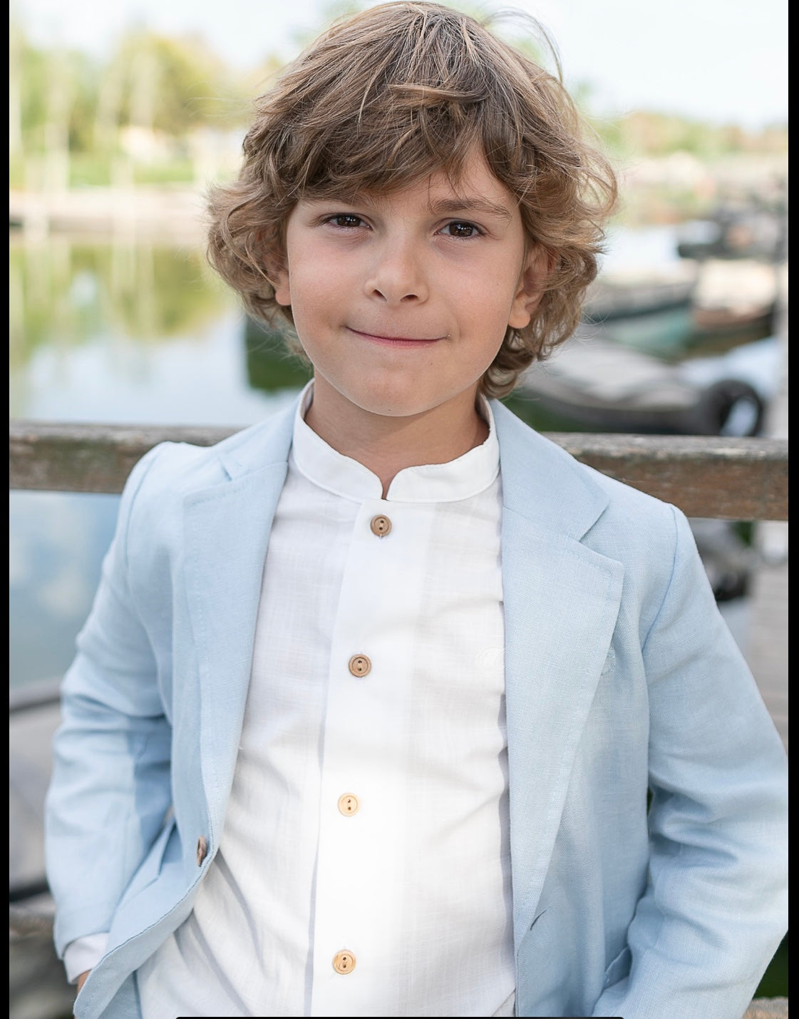 Americana ni�o de Coco Acqua Colecci�n 2024 - Detalle 1 - Moda Infantil Chicle